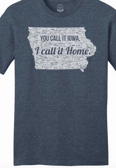 Unisex Navy Call It Home Iowa T Shirt ThermalLining