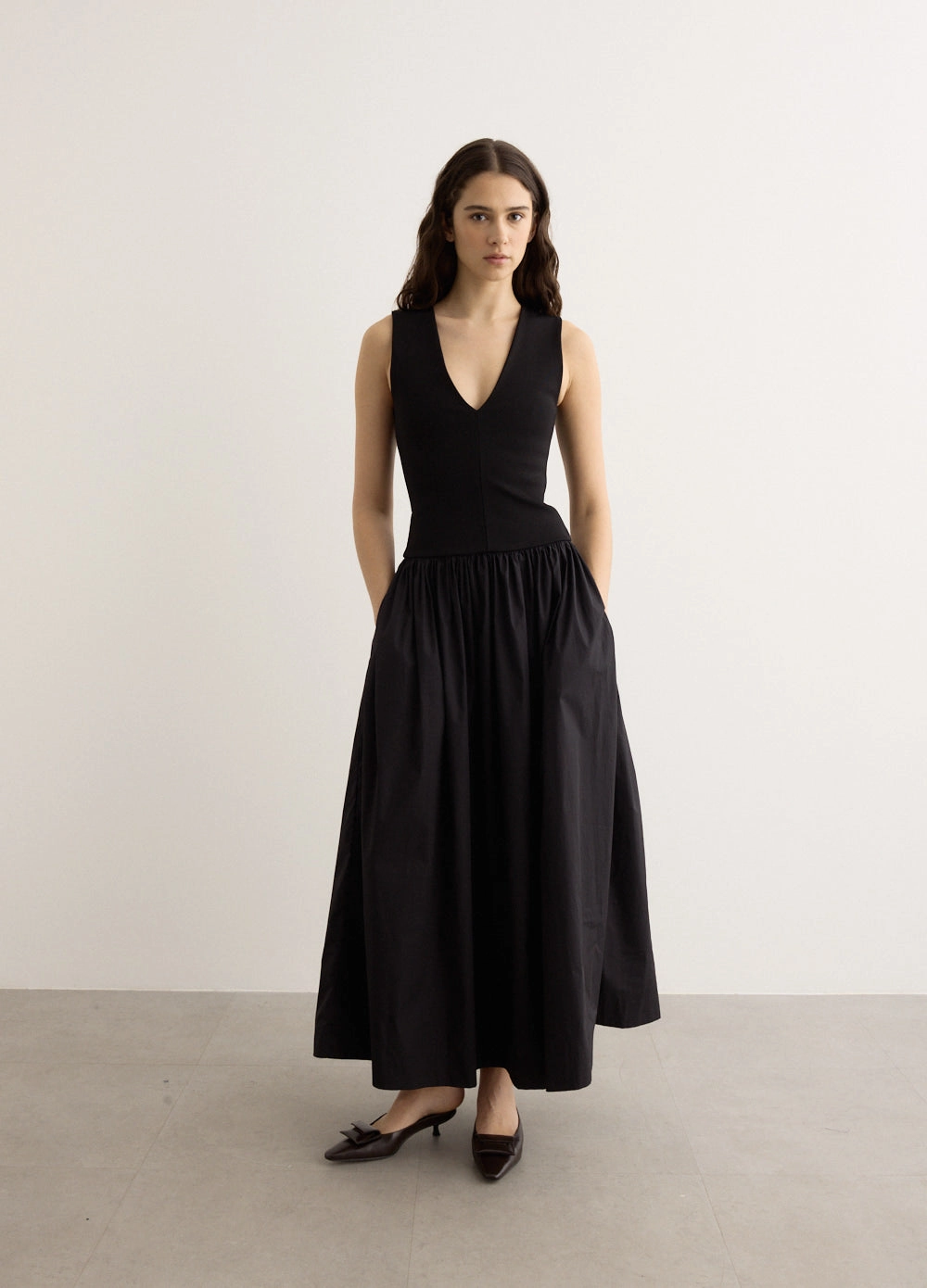 V Knit Cotton Dress Style Base Active Moments