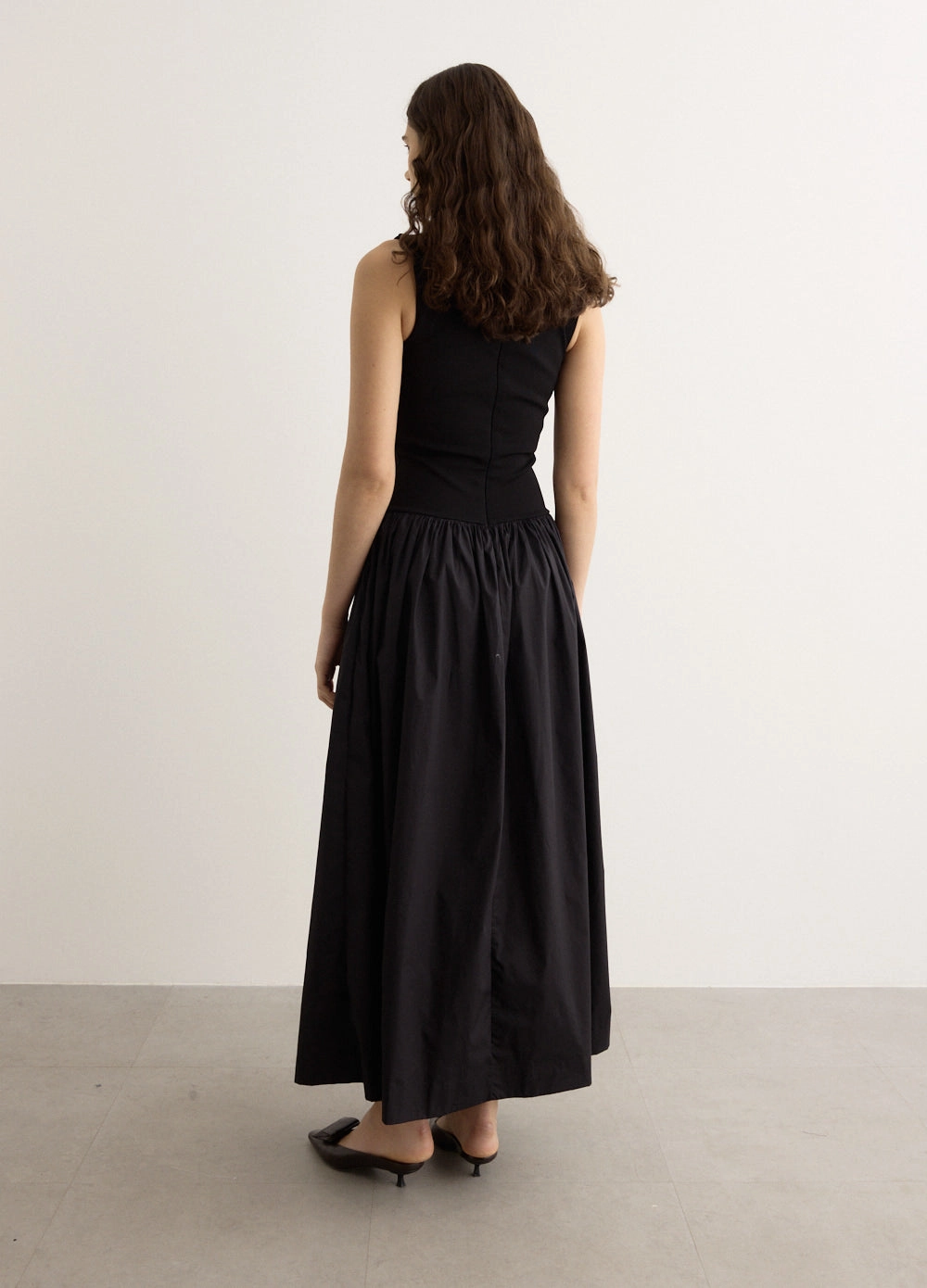 V Knit Cotton Dress QuickDryTechnology