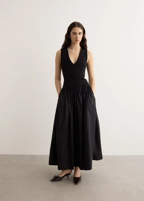 V Knit Cotton Dress Style Base Active Moments