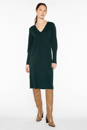 Elegant Outline Vee Neck Dress