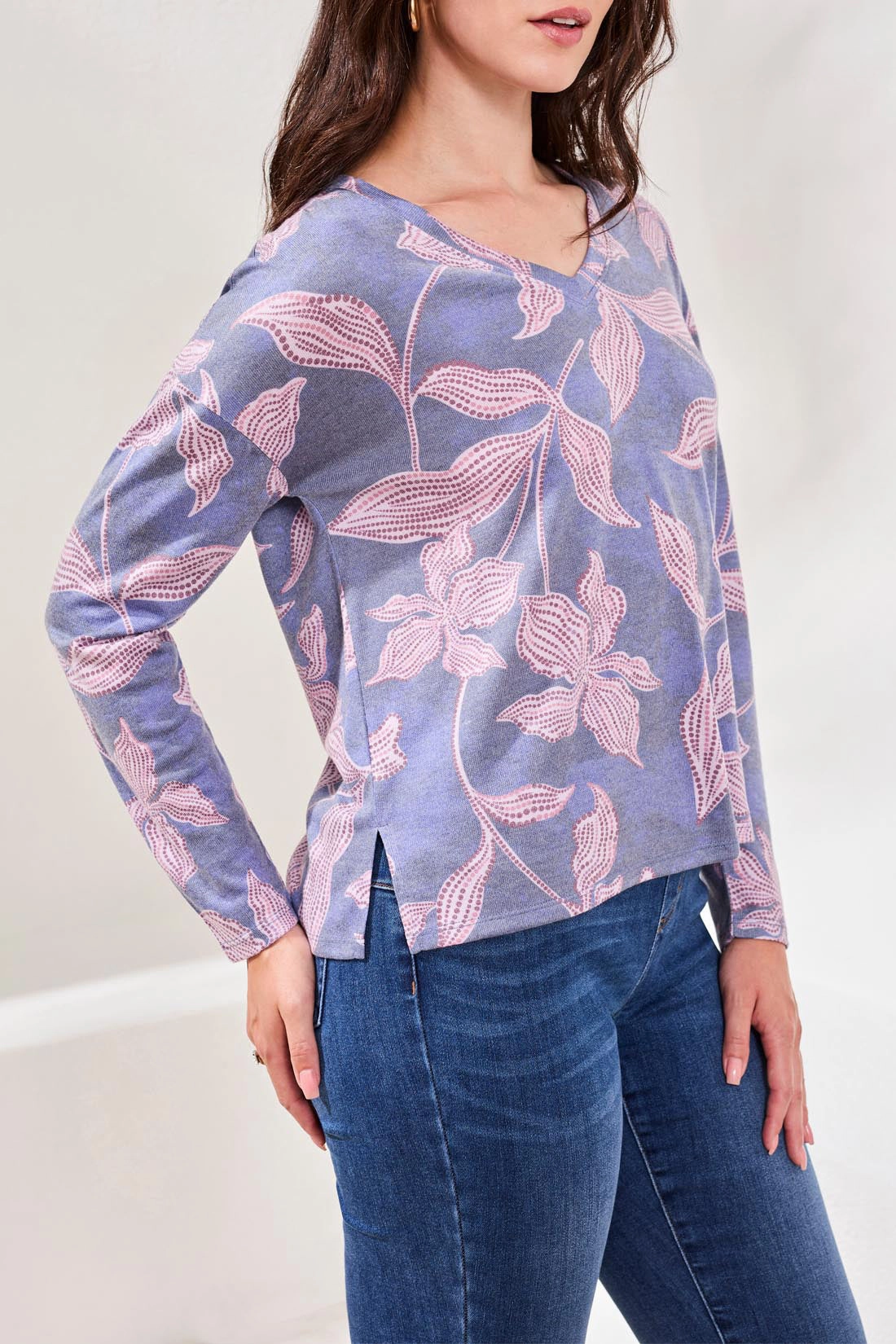 Tribal Fuzzy Soft V-Neck Top- Multiple Prints Breathable mesh AntiPilling Finish