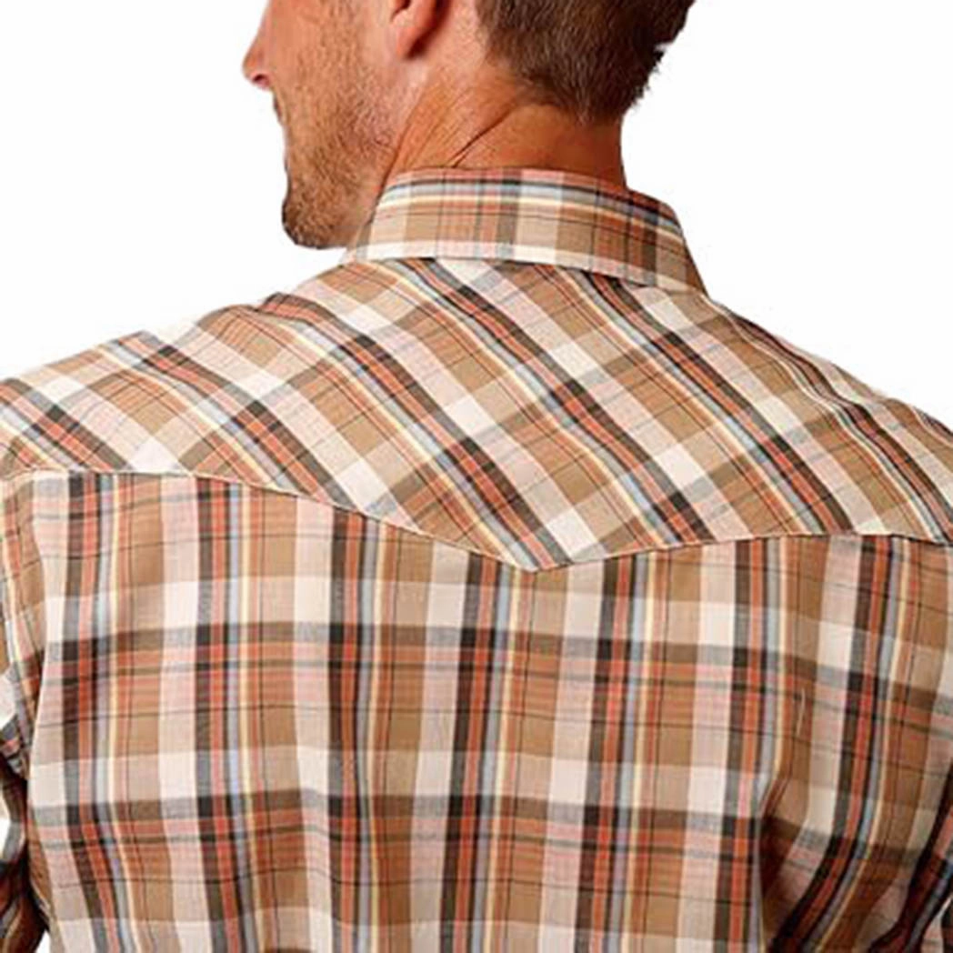 Roper Men's Long Sleeve Button Down Weekend Wear Laser Cut Edge Detail