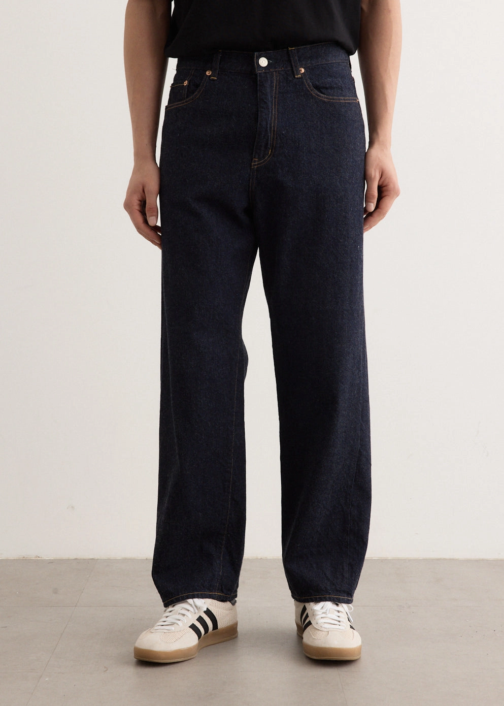 Belt Loop Reinforcement 13oz ONE WASH Straight Jeans