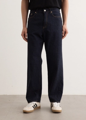 Belt Loop Reinforcement 13oz ONE WASH Straight Jeans