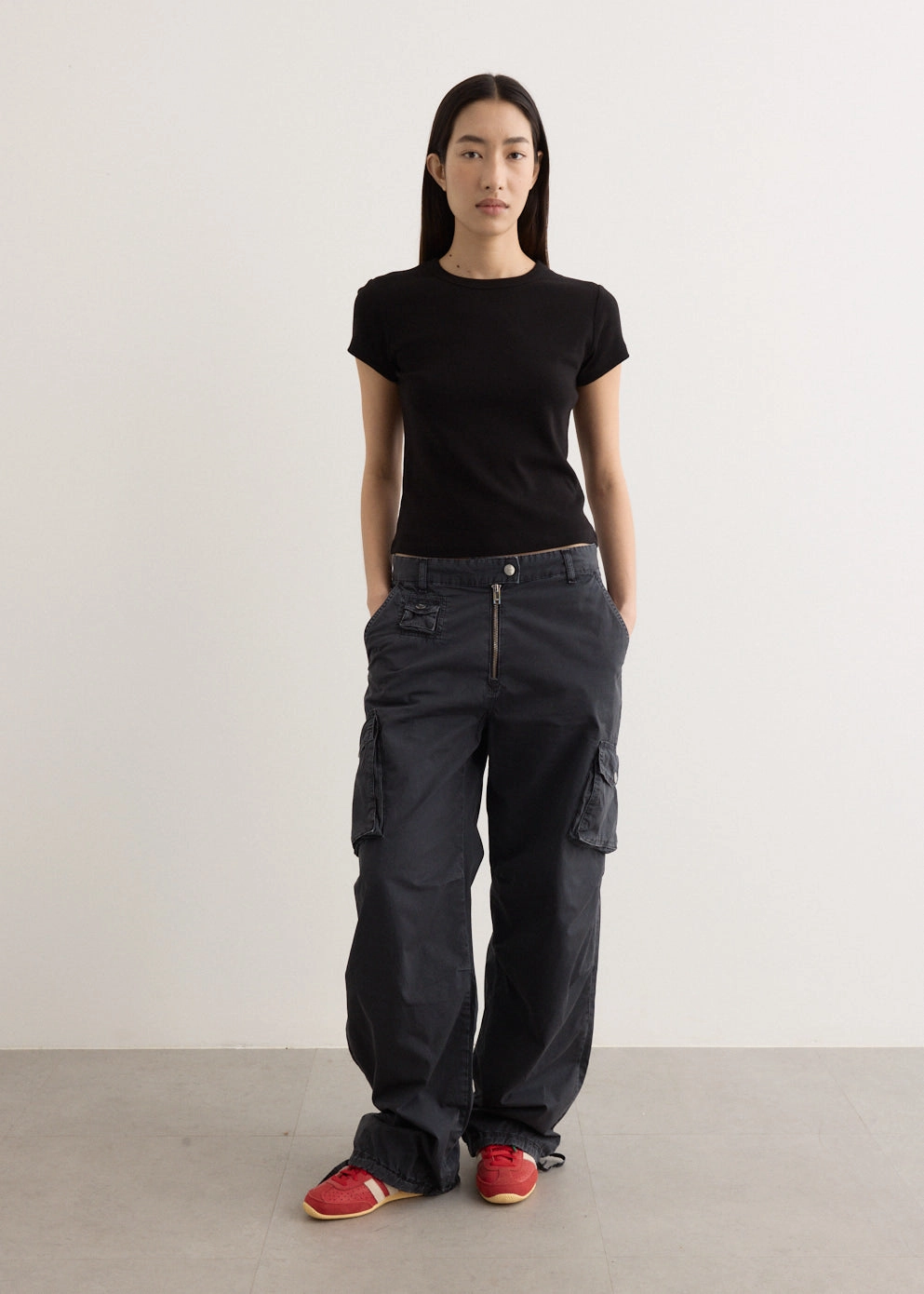 Washed Cotton Twill Pants Smooth Texture