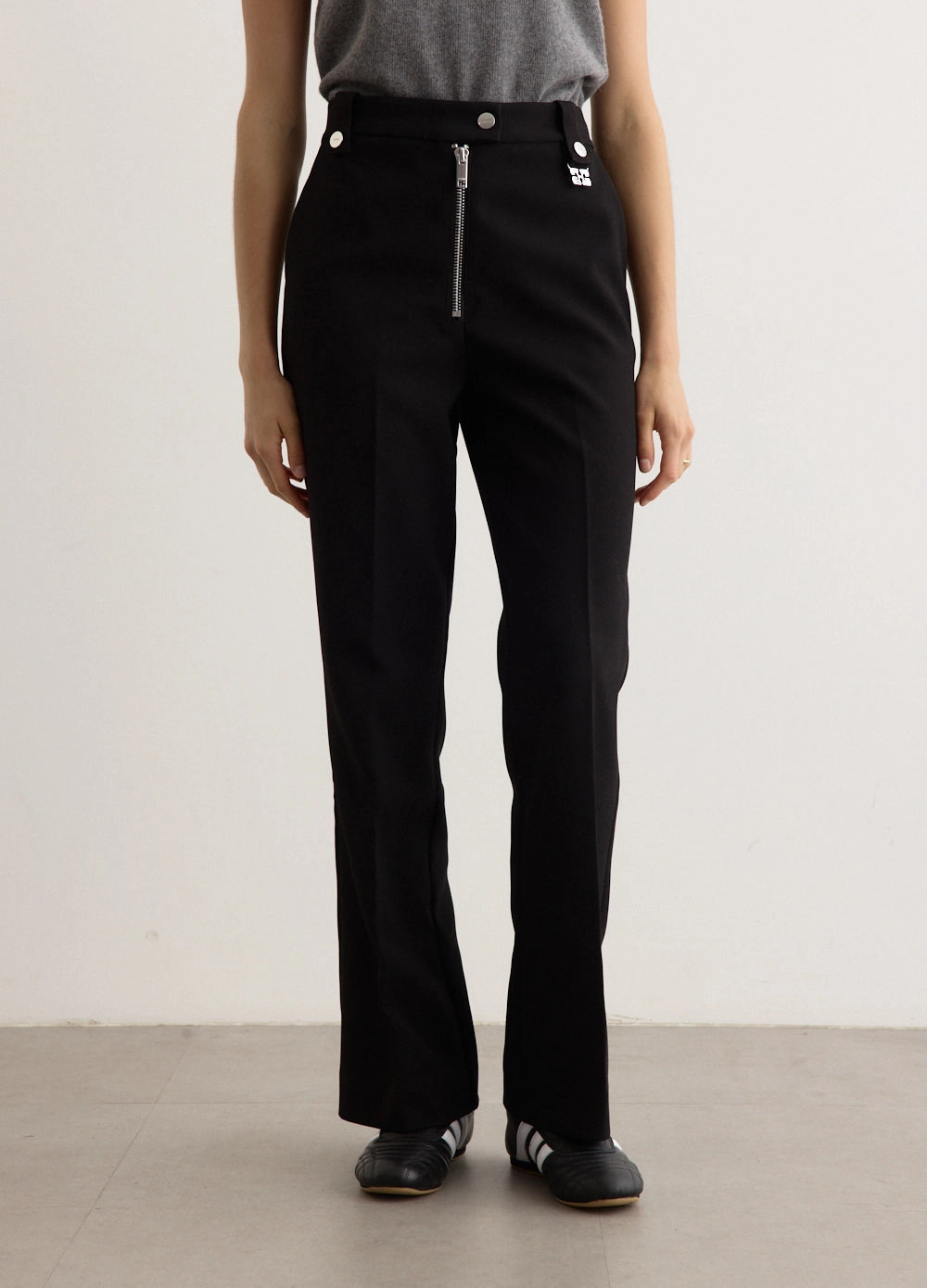 Bonded Crepe Pants Slim Comfort
