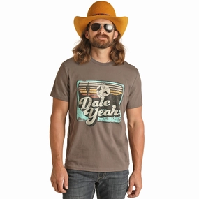 Rock & Roll Men's Charcoal Dale Graphic Tee Affordable Fashion