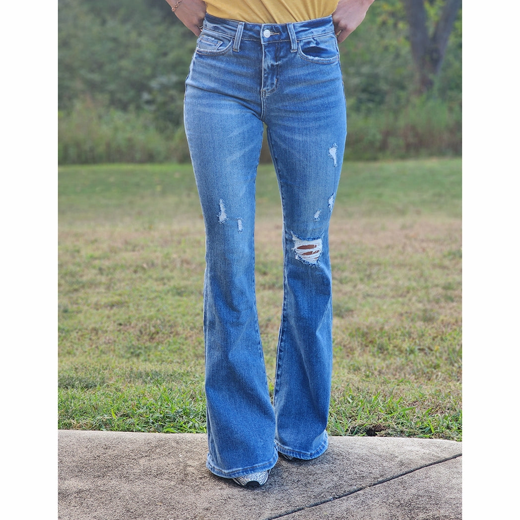 Vervet Conscious High Rise Long Flair Chill Outfit Spring Mood