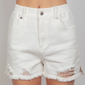 Timeless Match Very G Women's White Hi Waist Pleat Short