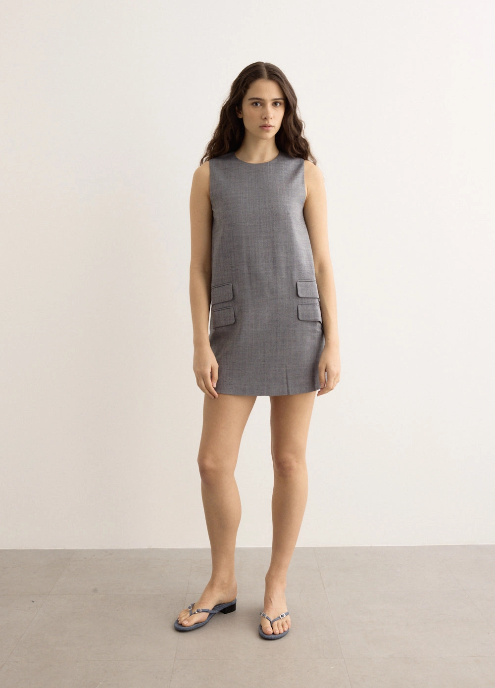 Shine Moment Invisible-Zip Charlie Pocket Dress