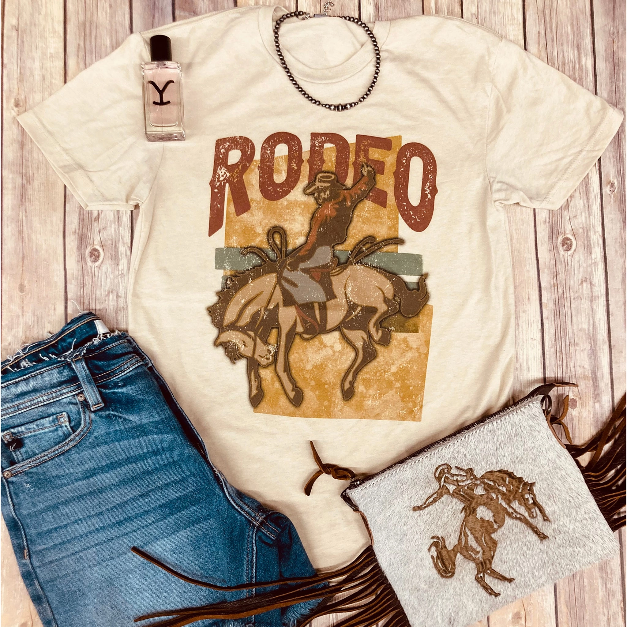 Vintage Rodeo Buckin' Horse Tee HypoallergenicFibers