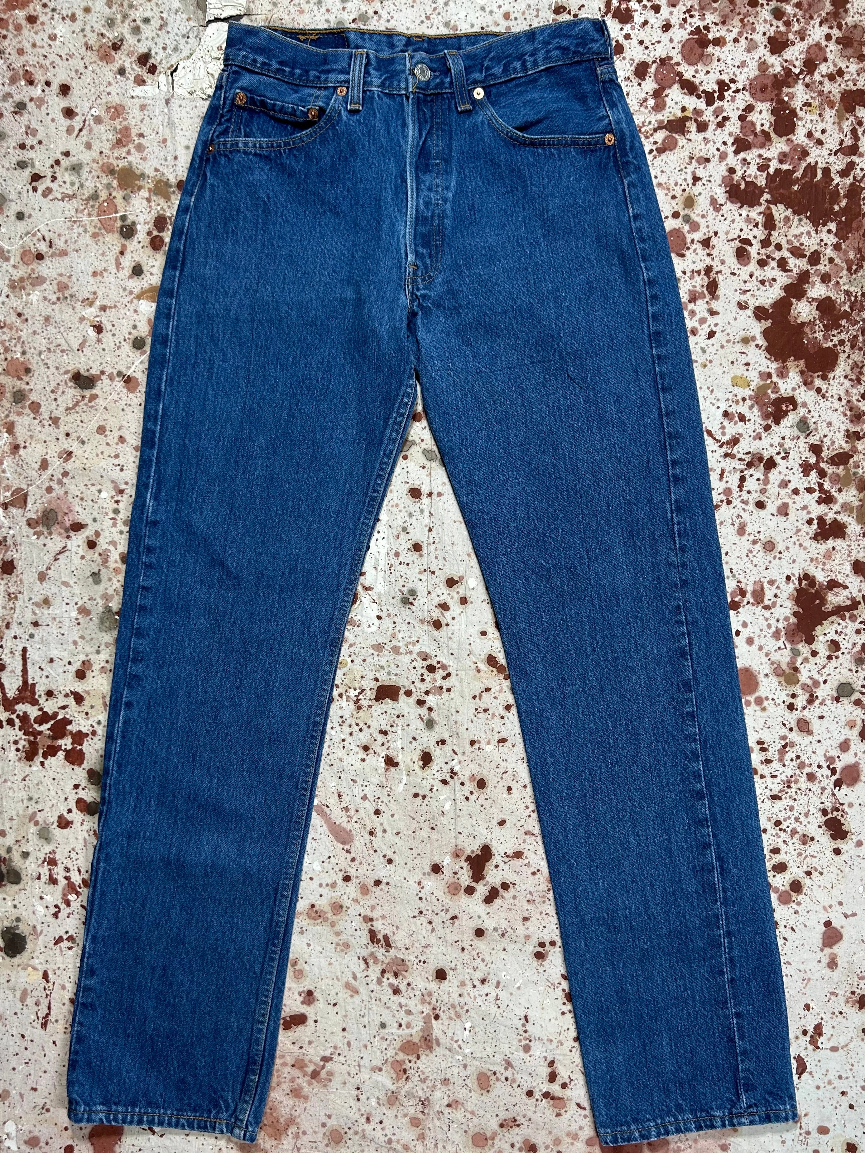 Vintage USA Levi 501 Dark Wash Denim Jeans (JYJ0425-442) Layer game