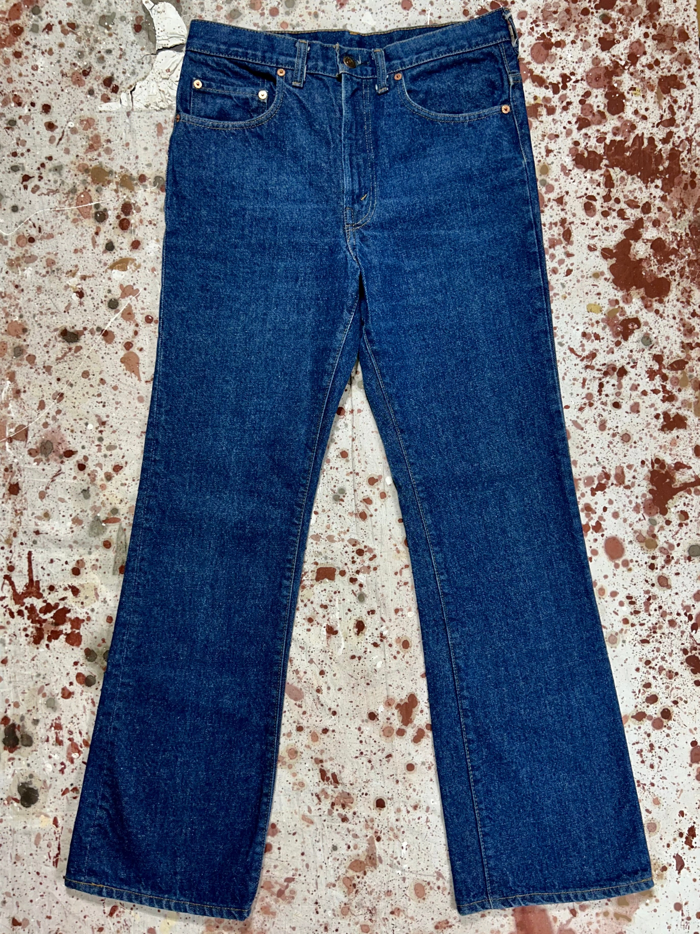 Travel Light Stylish Daily Wear Parent Style Vintage USA Levi 517 Transitional Talon 42 Zip One-Wash Denim Jeans (JYJ0424-170)