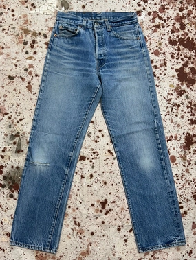 Vintage USA Levi's 80's Black Bar Tac Pockets Superwash 501 Denim Jeans (JYJ0924-308) Teen Outfit Night Out Party Look