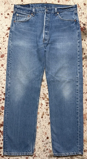 Everyday Loose Vintage USA made Levis 501, Premium Wash, Denim Jeans (JYJ-081025)