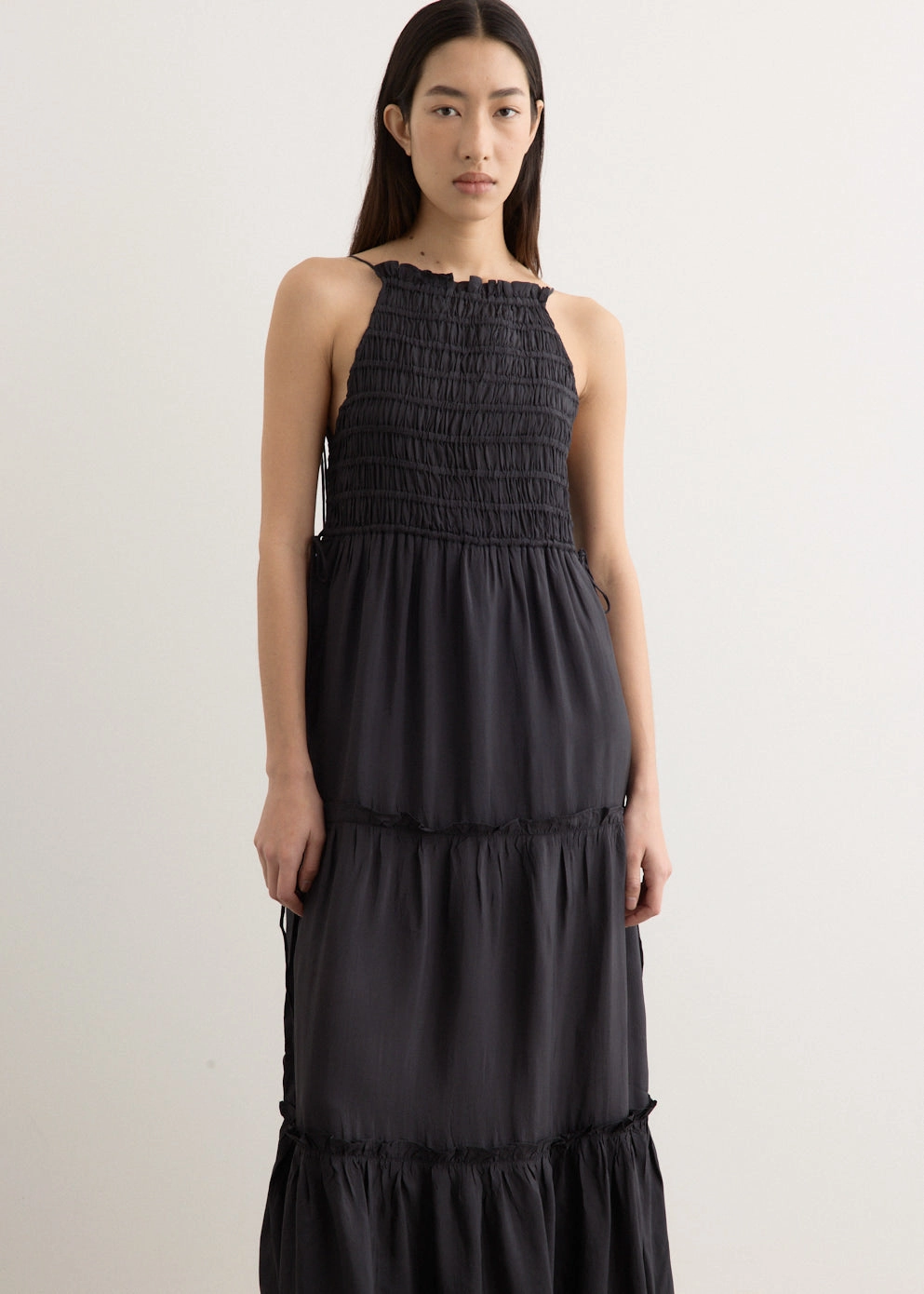 Viscose Habotai Maxi Smock Slip Dress perfect for events