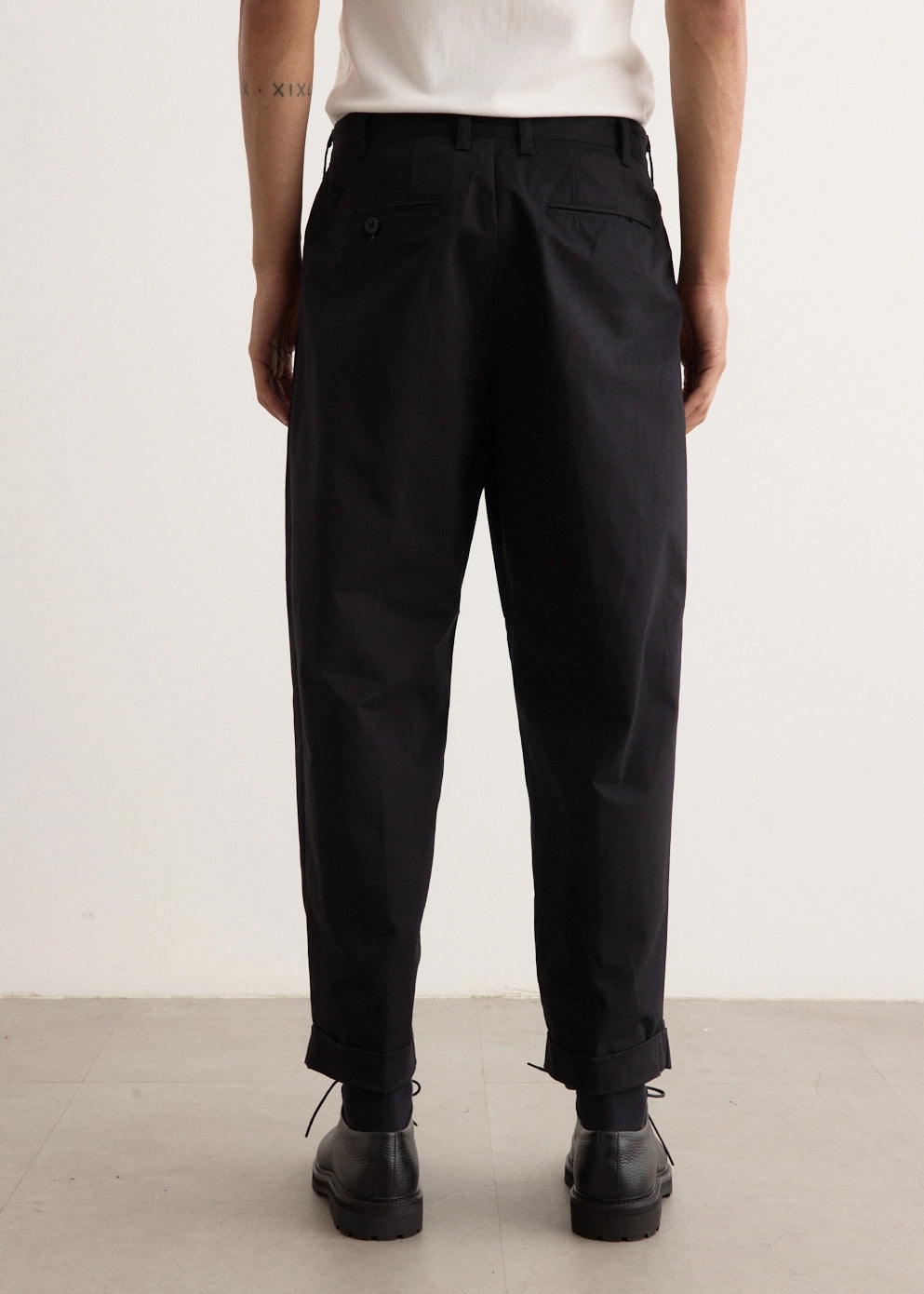 2 Pleats Twill Pants Multi-Purpose Wear Breathable mesh design