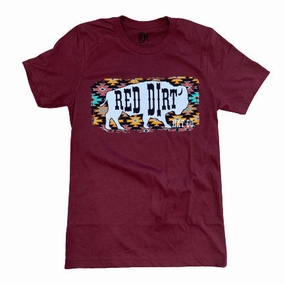 Burgundy Great White Buffalo II Tee vacation wear