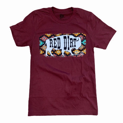 Burgundy Great White Buffalo II Tee Anti Pill Treatment