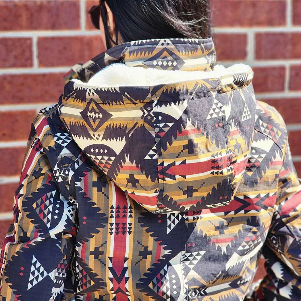 Pendleton Women's Nehalem Redwood Ripstop Parka Water Repellent Finish Rubberized Trims