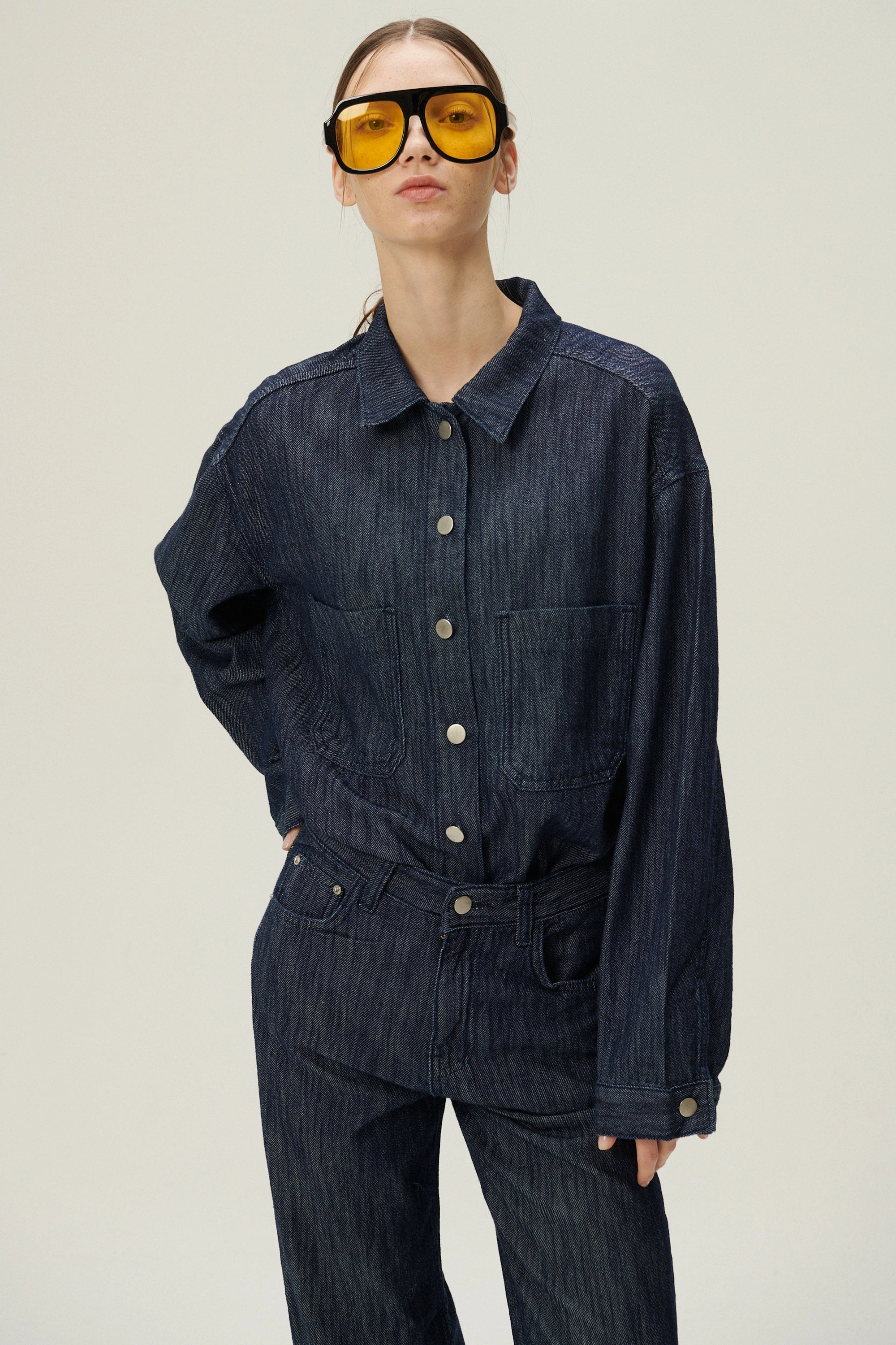 Low Profile Seaming UPFProtection Rylie Pocket Denim Shirt