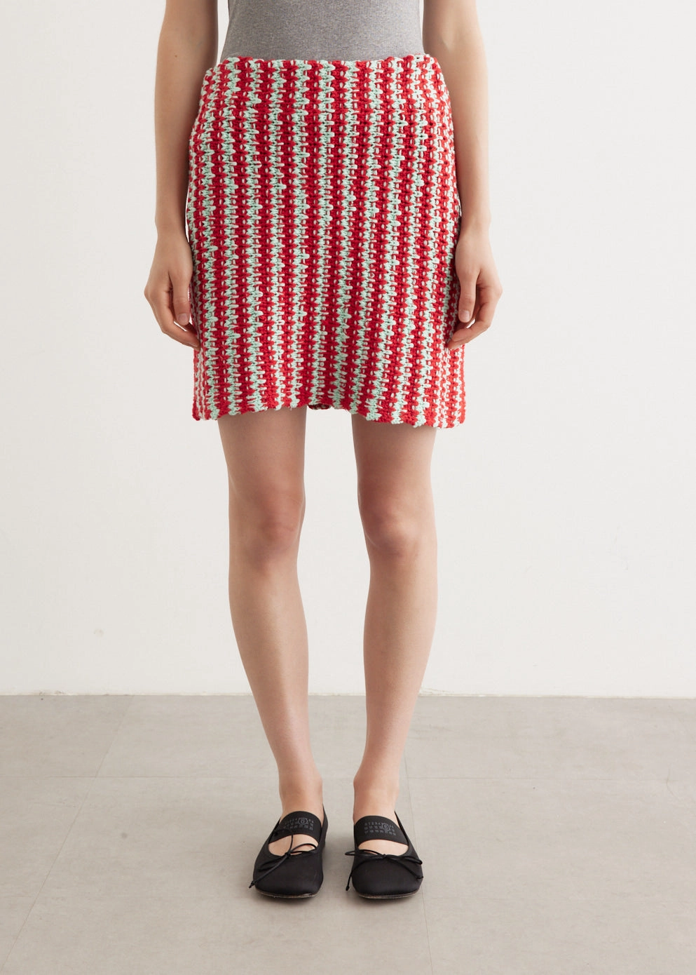Rolled Hem Zig Zag Crochet Skirt