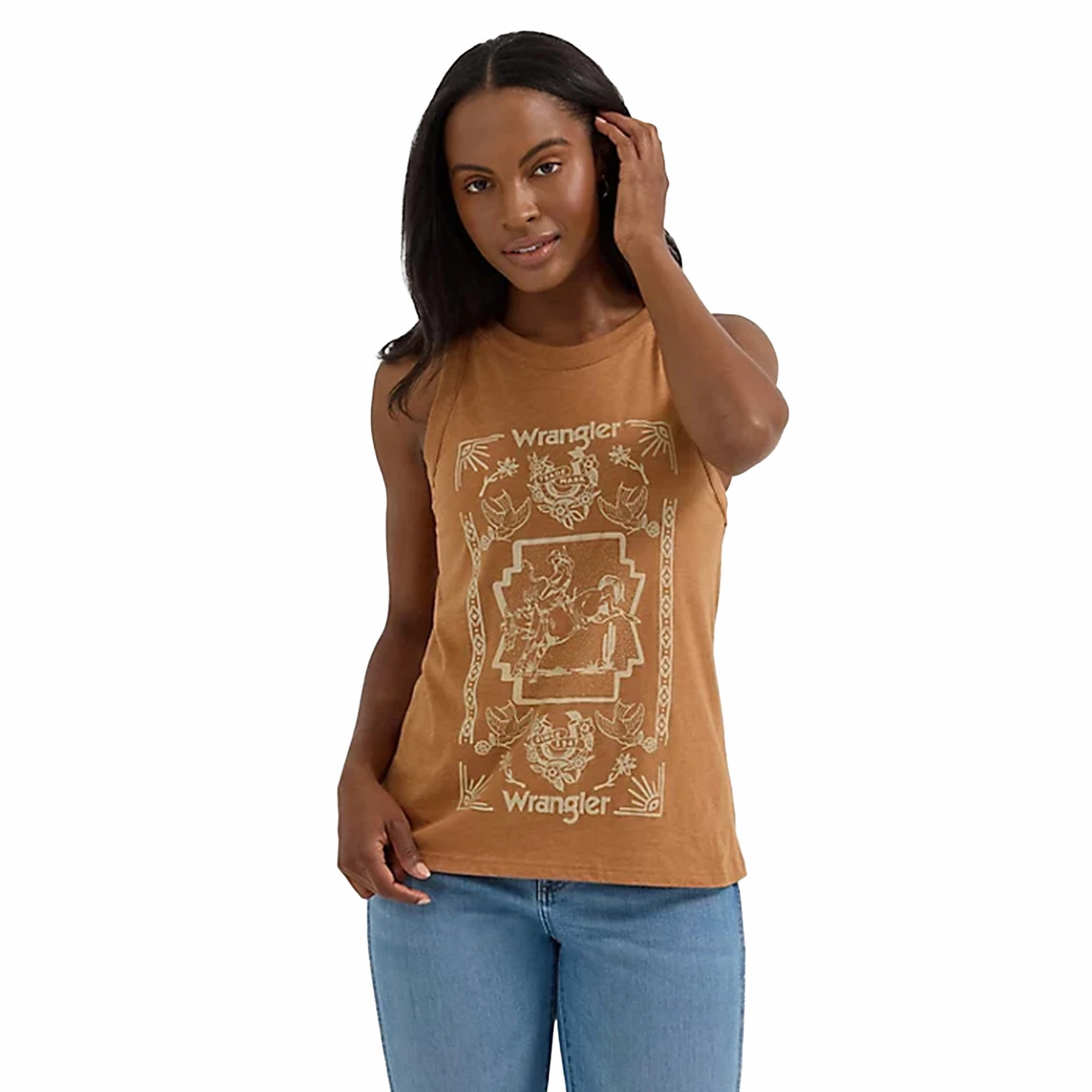 ComfortStretch Wrangler Women's Bronc Rider Graphic Tank Top