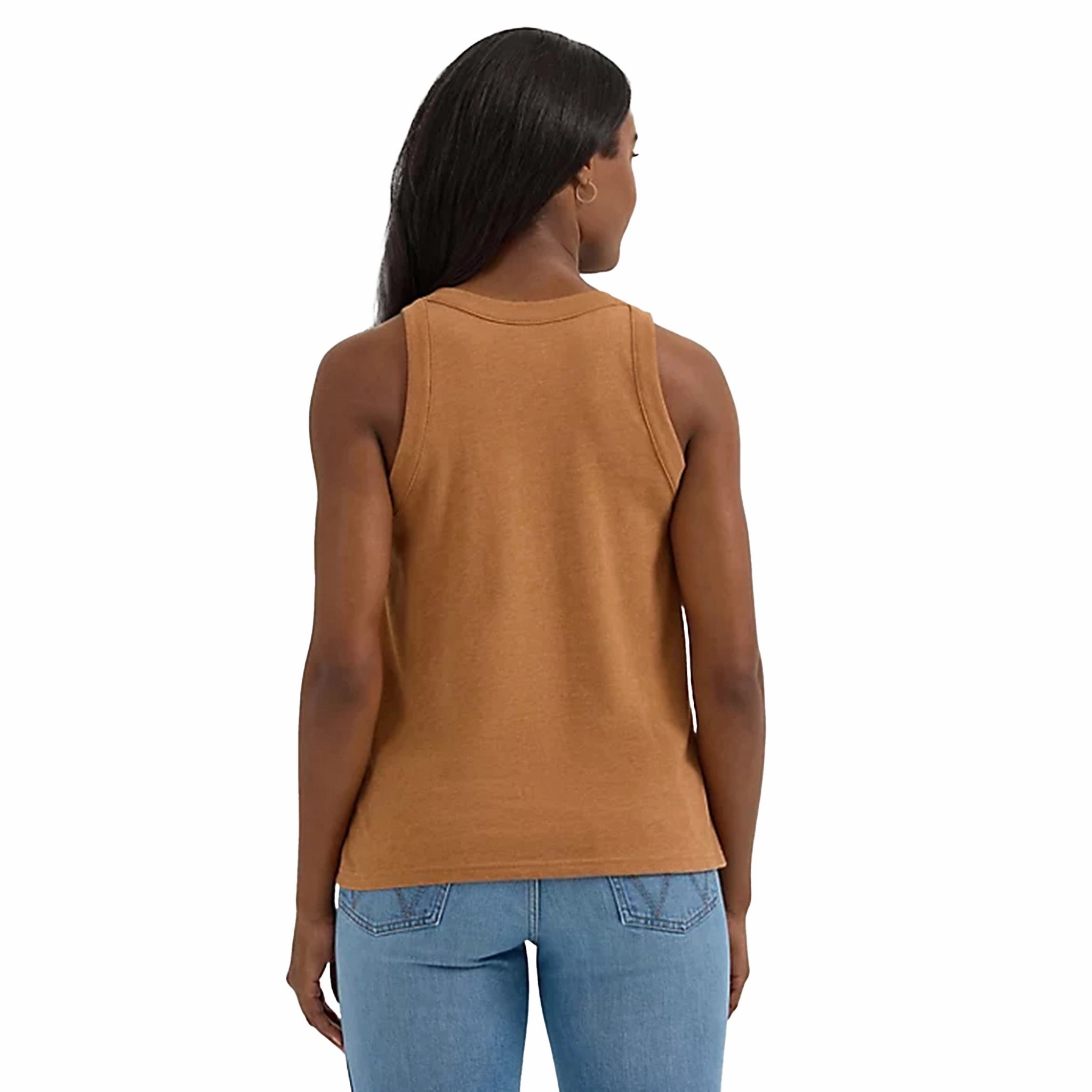 VentilatedMeshPaneling Layered Look Wrangler Women's Bronc Rider Graphic Tank Top