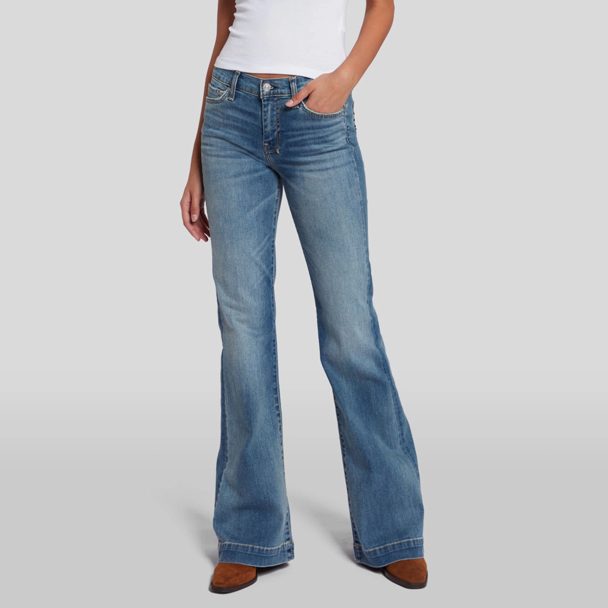 7 For All Mankind Women's 36" DLU Dojo Trouser Day Wear Perfect Match