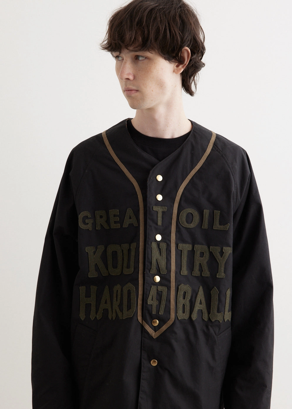 Weather Cotton Oil Coating Baseball Blouson Magnetic Closure Options