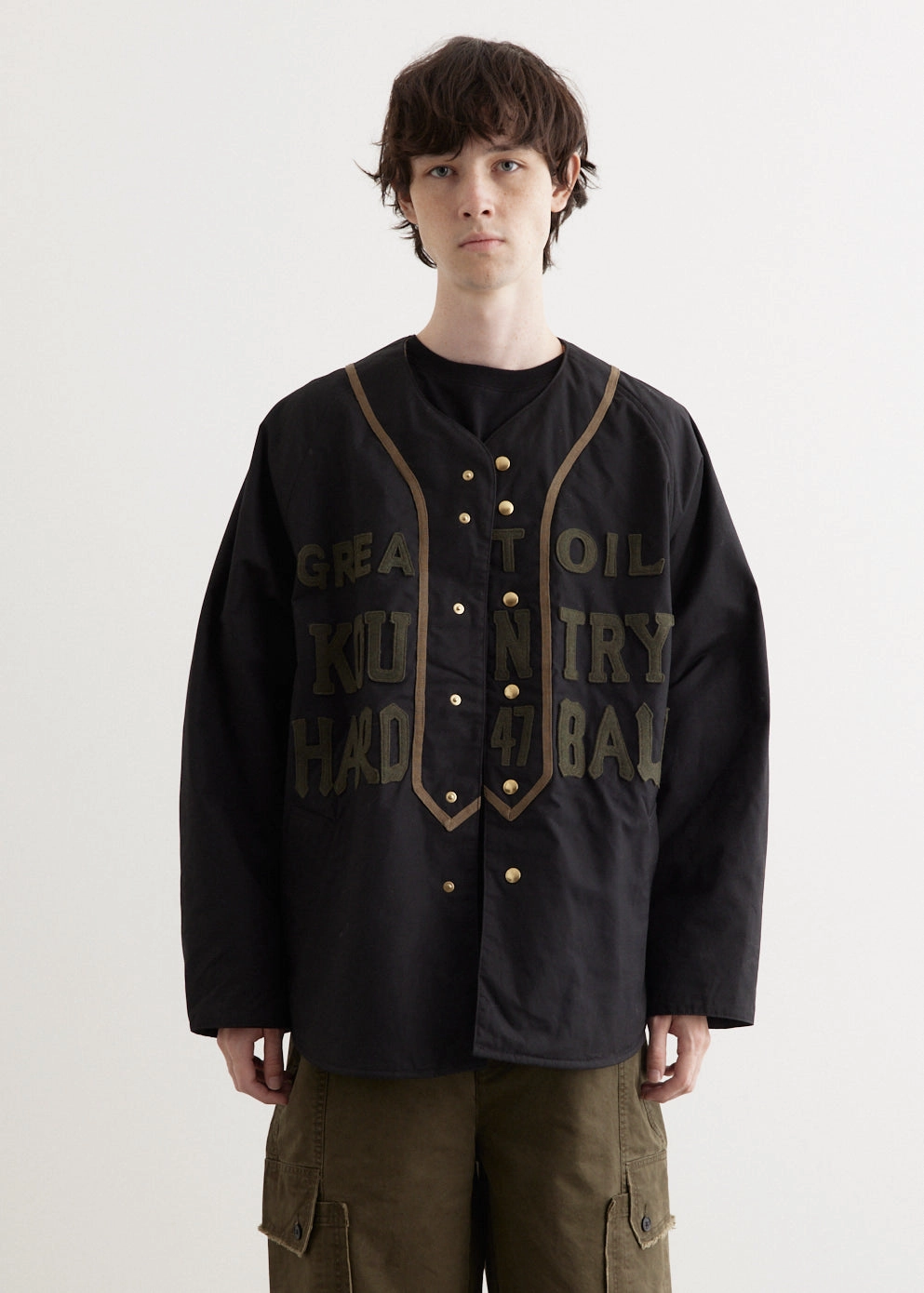 Weatherproof Technology Weather Cotton Oil Coating Baseball Blouson