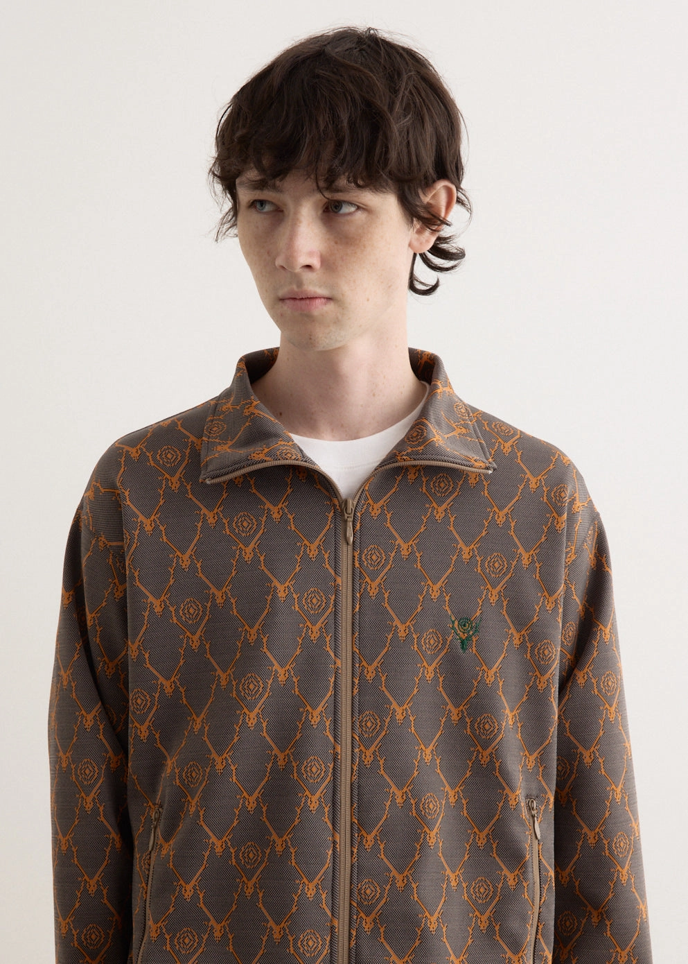 Magnetic Closure WaterRepellentExterior Trainer Jacket - Poly Jacquard