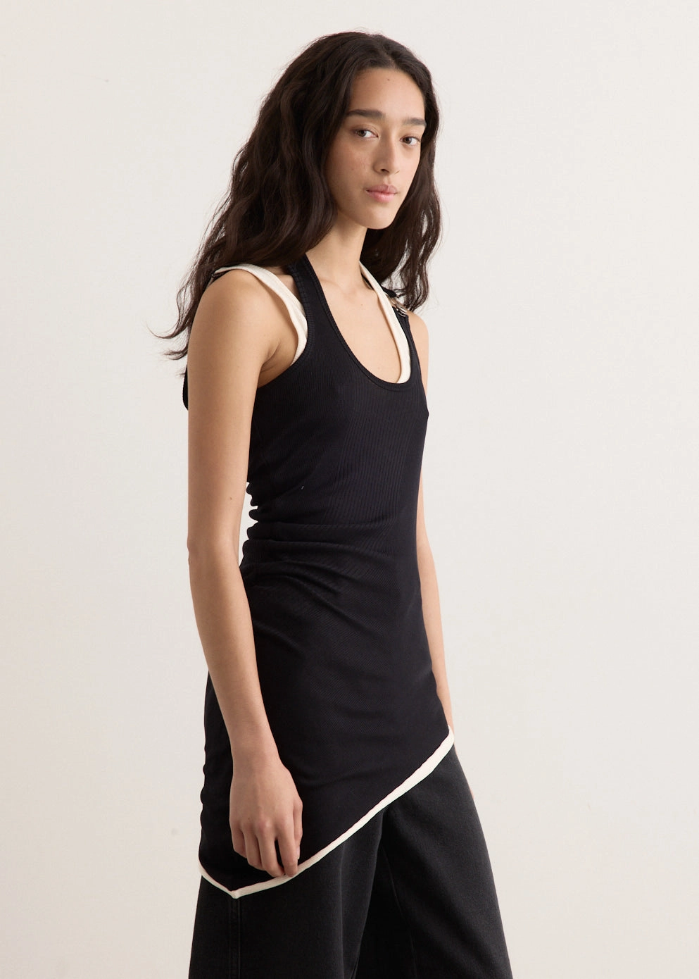 Ribbed Twisted Double Layer Tank Top dedication