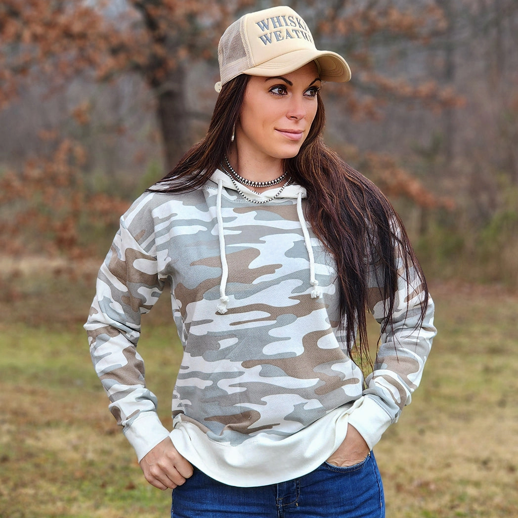 Weekday Street Look White Camo Hoodie