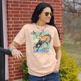 Wild Bronc Tee Reflective Trims TaglessComfort