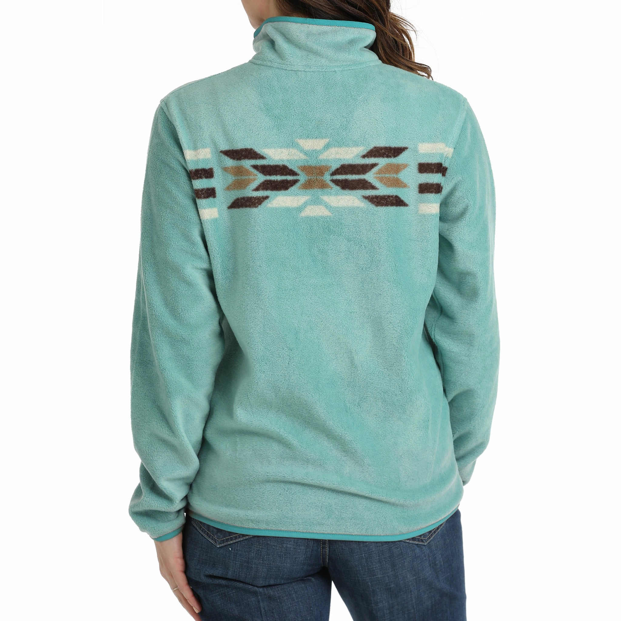 Adjustable hood design Cinch Women's Turquoise Polar Fleece