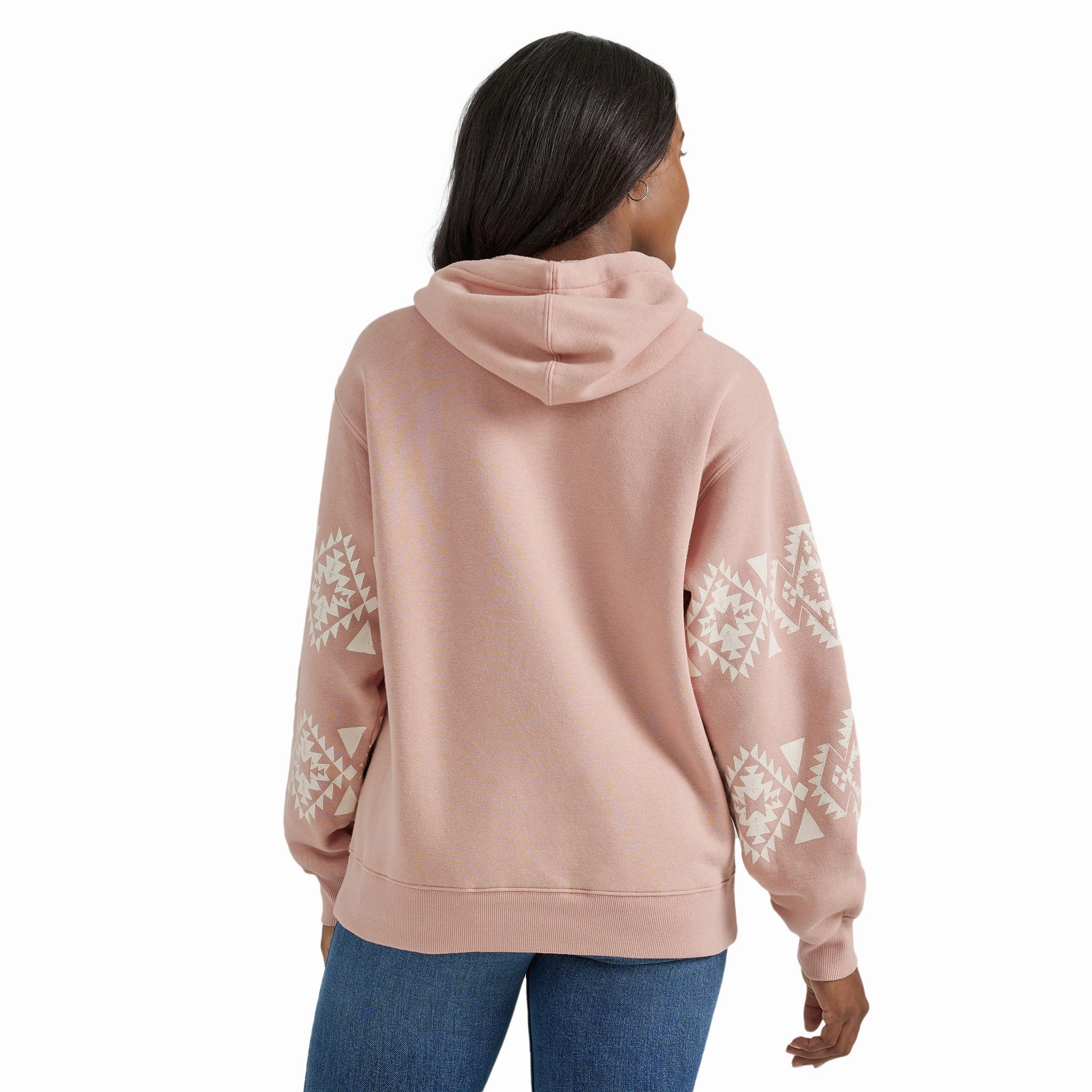 Wrangler Women's Pink Aztec Hoodie MoistureWickingLining