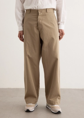 Flexible Layer Ventilated Mesh Lining Chino Cloth Wide Pants