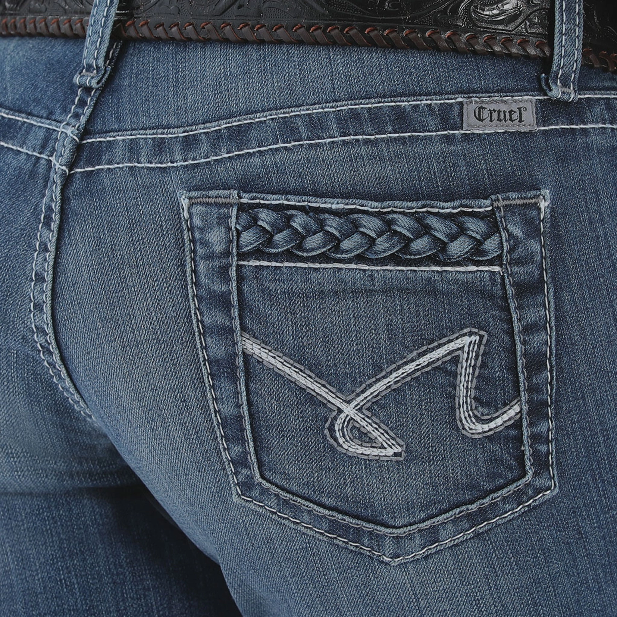 Weekend Getaway Trend Setter Mid Rise Fit Women's Cruel Girl Jayley Trouser Jeans