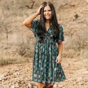 Women's Navajo Country Concho Dress Timeless Fit Look