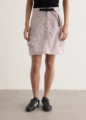 Women's Pocket Short Skirt Patchwork Design Soft Palette