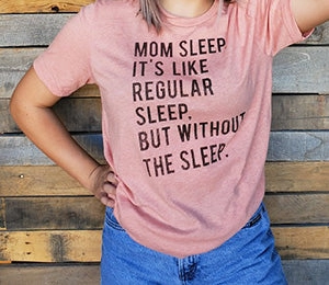 hypoallergenic material Women's Vintage Sunset Mom Sleep Tee