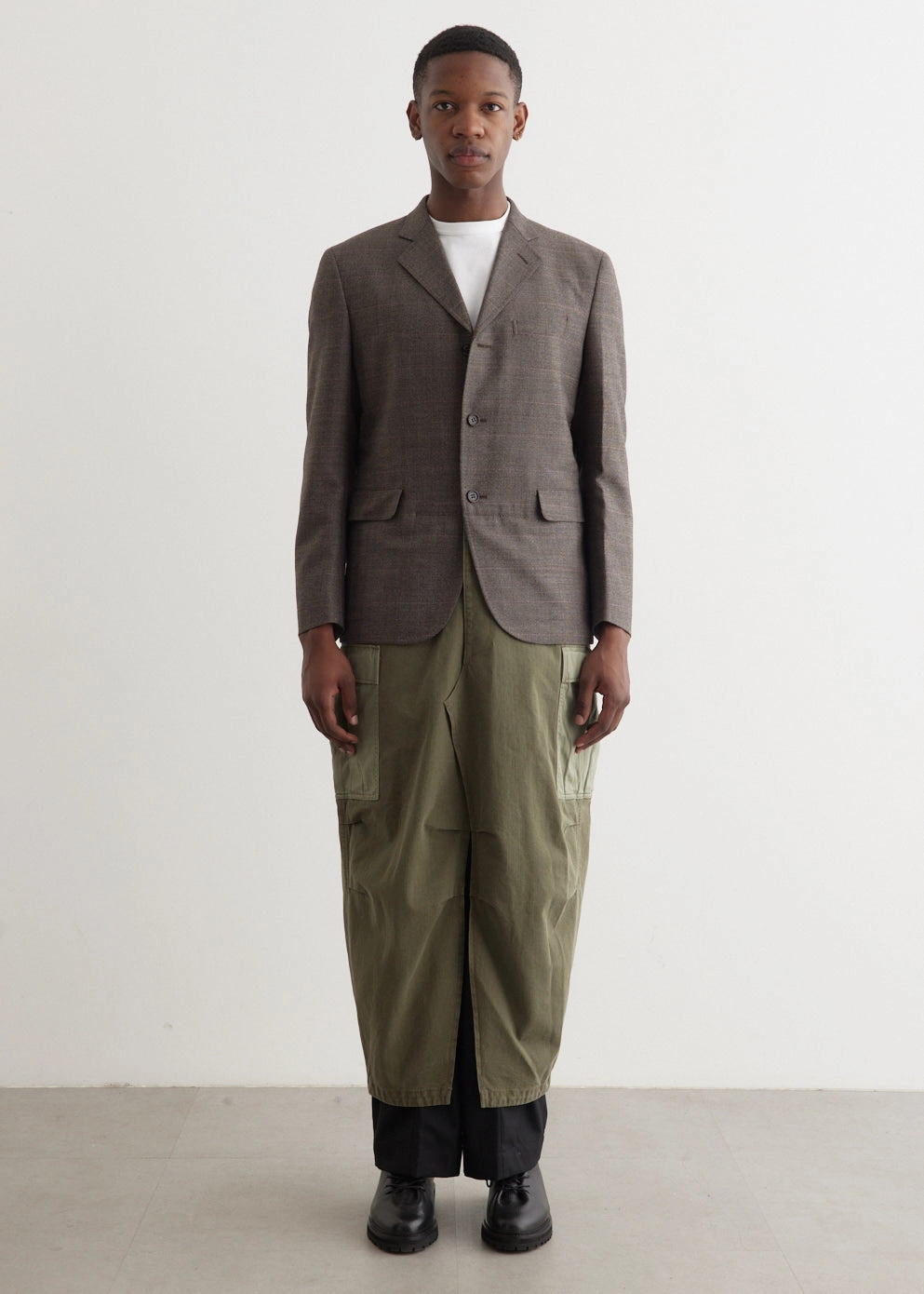 Wool Check x Cargo Pant Tailored Coat LowProfile Design