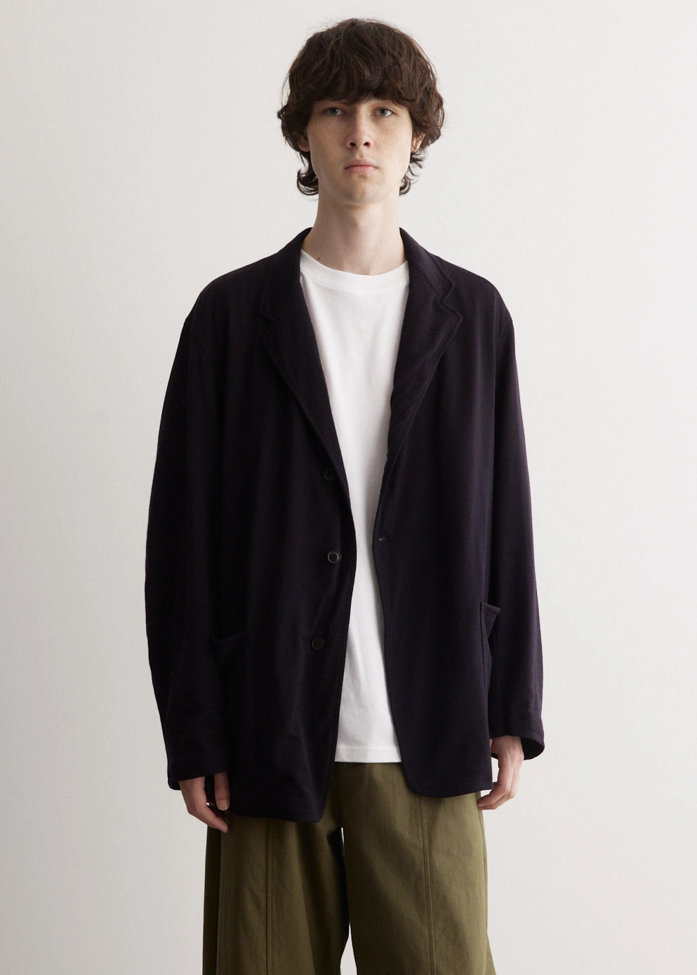 Wool Knit Jacket Ultraviolet Protection Factor Microfiber Blend