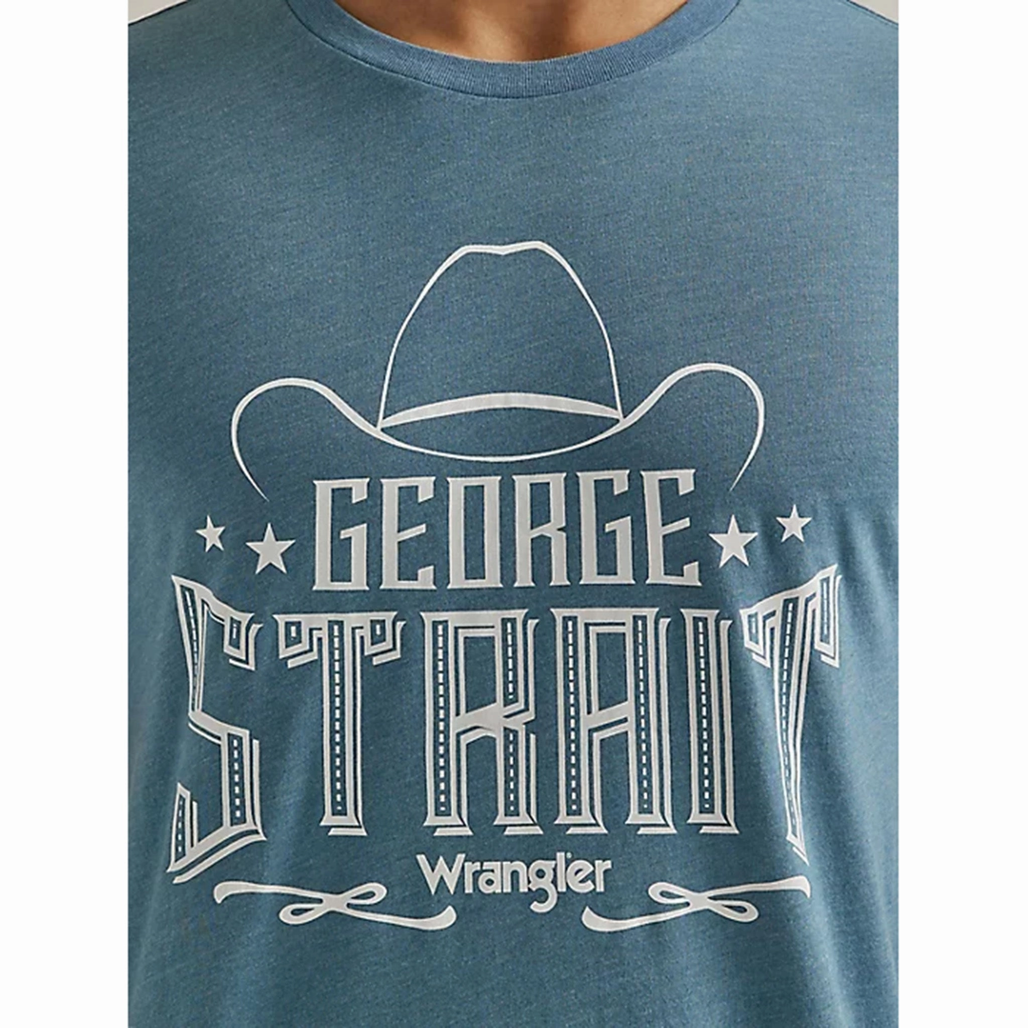 Slim Silhouette Eco Dye Technique Wrangler Blue George Strait T-Shirt