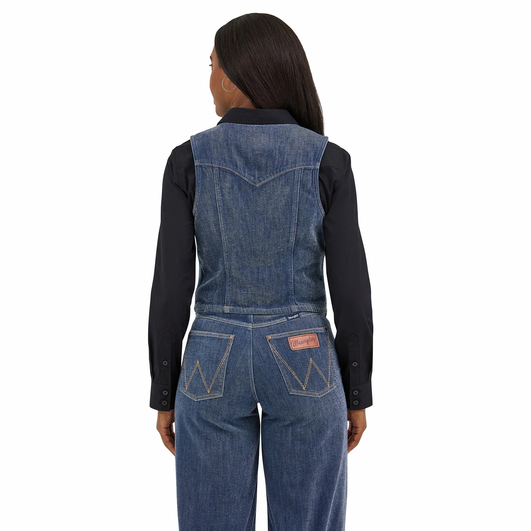 Wrangler Chenille Denim Vest Everyday Active Style