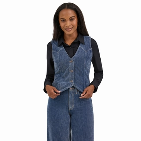 Minimalist Aesthetic Wrangler Chenille Denim Vest