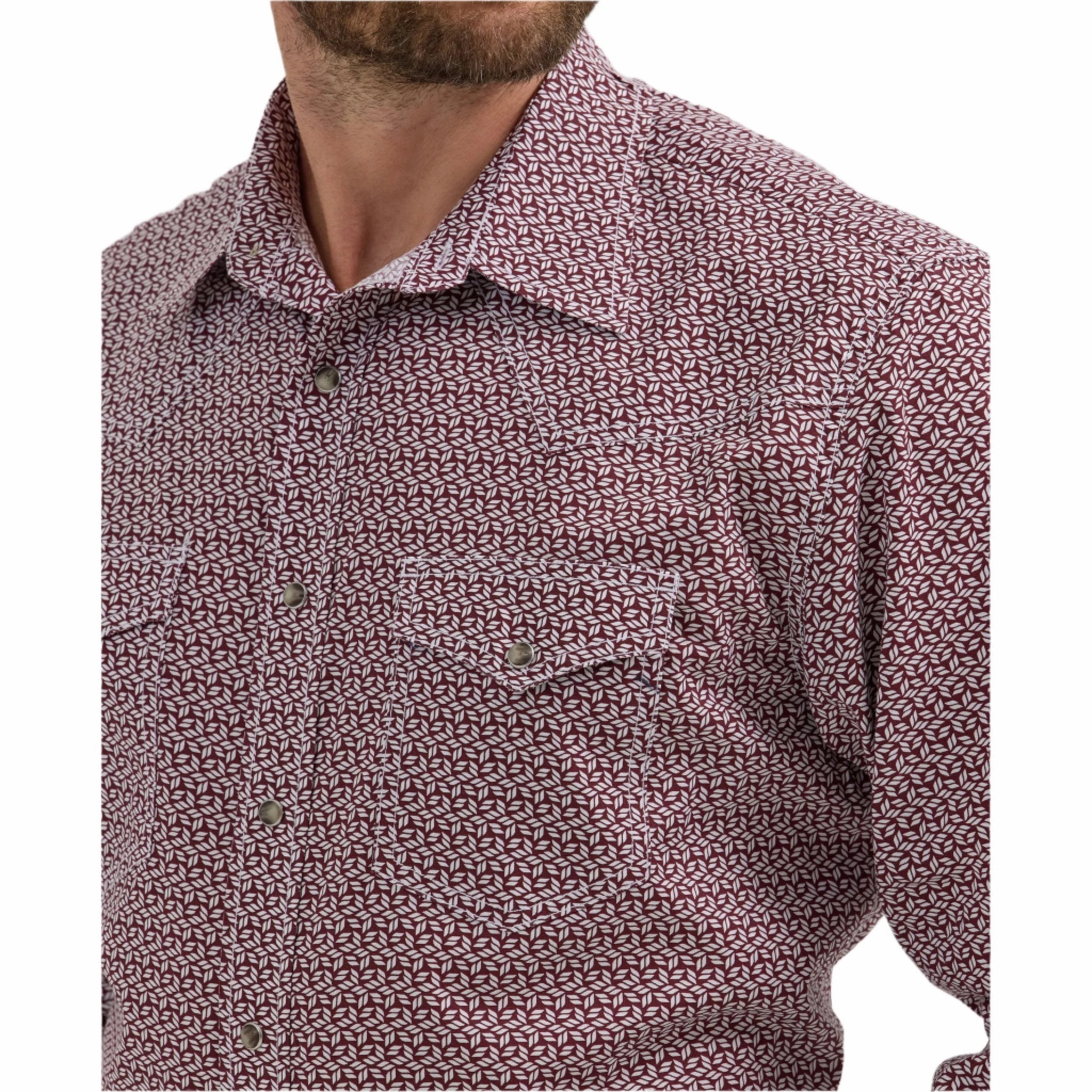 Wrangler Men's 20X Button Down Long Sleeve Travel Friendly