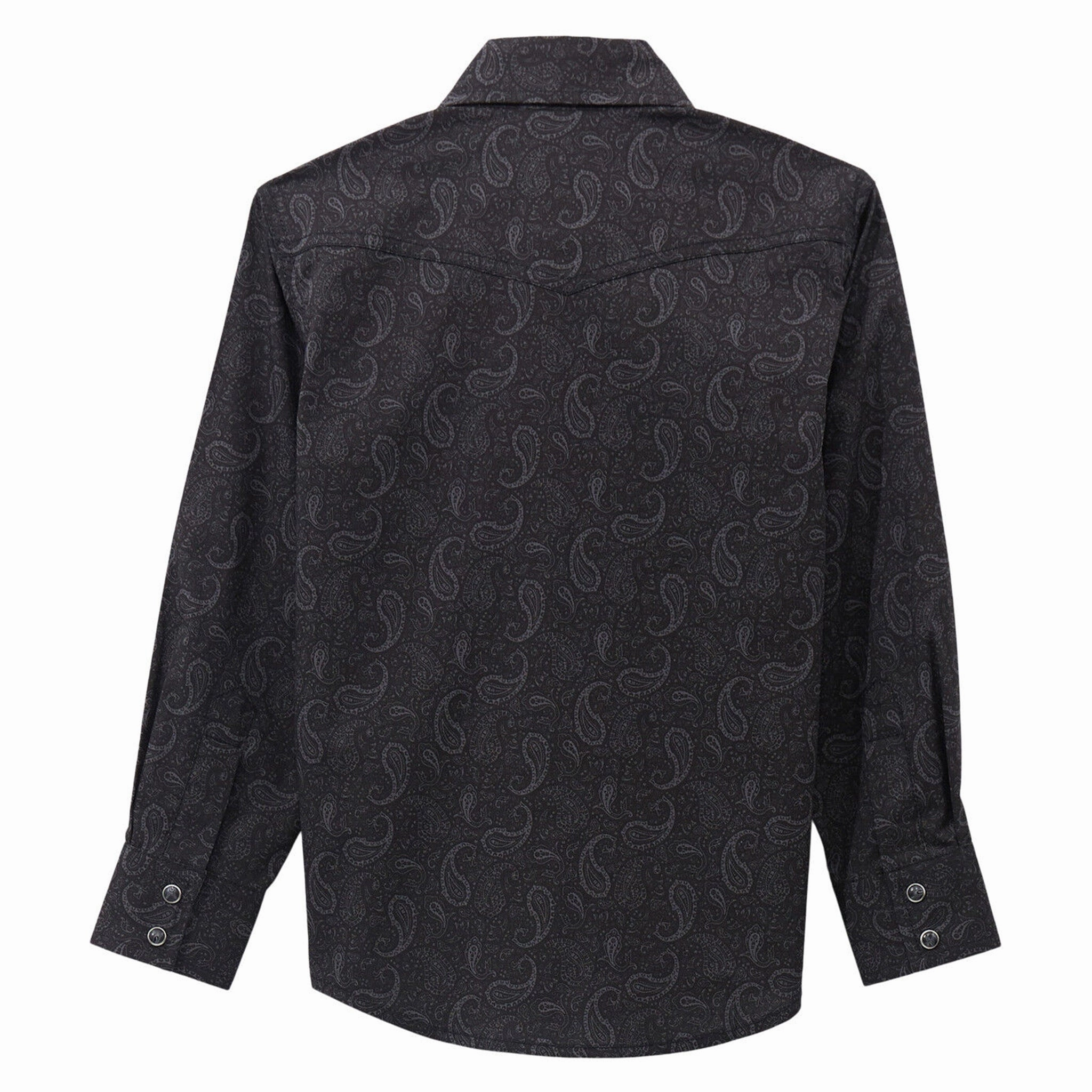 Wrangler Men's 20X Competition Black Paisley Shirt Minimalist Closure Trendy Vibes